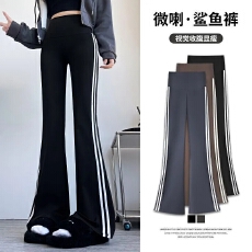 批发微喇鲨鱼<b class='q'>裤</b>女外穿2025新款春秋款<b class='q'>大码</b>胖mm高腰瑜伽辣妹打底喇叭<b class='q'>裤</b>