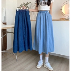 批发复古小个子百搭a字<b class='q'>半身</b>裙女春季今年流行爆款高腰显瘦中<b class='q'>长裙</b>子潮