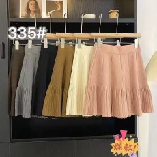 批发冬季 时尚保暧 加厚 半身裙 潮流<b class='q'>街头</b>流行松紧腰针织毛线裙