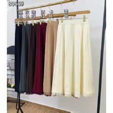 批发冬季 时尚保暧 加厚长裙 半身裙 潮流<b class='q'>街头</b>流行松紧腰针织毛线裙