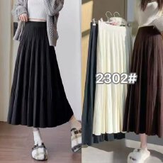 批发冬季 时尚保暧 加厚长裙 半身裙 潮流<b class='q'>街头</b>流行松紧腰针织毛线裙