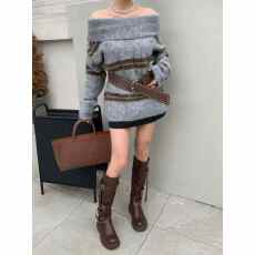 批发早秋款温柔慵懒落肩蝙蝠袖<b class='q'>宽松</b>针织小衫