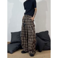 批发新款宽松休闲裤男女生韩版潮流百搭<b class='q'>裤子</b>中性情侣坠感阔腿拖地长裤