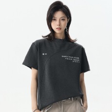 批发夏季t恤痞帅高街设计感短袖男女体恤拼接<b class='q'>时尚</b>纯棉重磅潮<b class='q'>情侣</b><b class='q'>上衣</b>