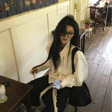 批发春夏<b class='q'>日系</b>简约衣领提花白色衬衫男女高级感小众休闲内搭长袖衬衣潮