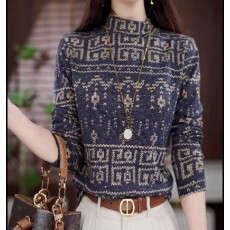 批发2025新款<b class='q'>t</b><b class='q'>恤</b>新中式国风设计感气质打底衫上衣秋冬款