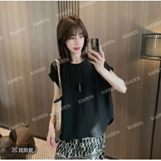 批发甜美可爱风格衣服2025夏季知性风圆领短袖T恤上衣显瘦<b class='q'>半身</b>裙套装