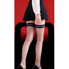 夏季新款黑丝长筒四骨春夏爆品奶皮质感丝滑亲大腿防勾丝袜不易掉