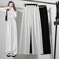 批发实拍大码放走光<b class='q'>棉麻</b><b class='q'>阔腿裤</b><b class='q'>女</b>夏季薄款宽松显瘦休闲直筒遛弯套内衬