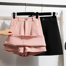 批发实拍大码假两件西装半身裙女<b class='q'>夏季</b>设计感小众裙裤短裙复古裙子女