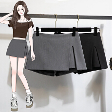 批发实拍A字半身裙女夏季2026新款超火包臀灰色裙子小个子西装短裙