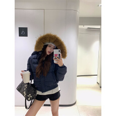 批发实拍实价~新款冬季加绒加厚美式<b class='q'>短</b>款百搭大毛领棉服<b class='q'>外套女</b>