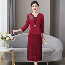 批发5688#2025妈妈礼服年轻妈妈礼服2025冬季新款喜婆婆婚宴装