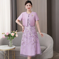 批发5836#2025妈妈礼服年轻妈妈礼服2025秋季新款喜婆婆婚宴装