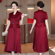 批发5862#2026妈妈礼服年轻妈妈礼服2026<b class='q'>秋</b>季新款喜婆婆婚宴装