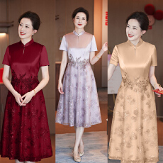 批发5863#2026妈妈礼服年轻妈妈礼服2026<b class='q'>秋</b>季新款喜婆婆婚宴装