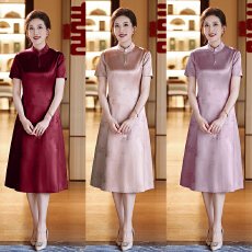 批发5871#2026妈妈礼服年轻妈妈礼服2026<b class='q'>秋</b>季新款喜婆婆婚宴装