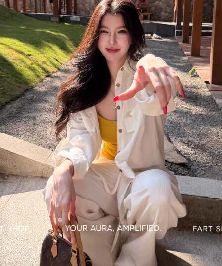 fart shop 백일 맑은 하늘 라이 경기 서울 아마 루즈핏 화이트 여성 셔츠 봄 가을 느슨함 맨위