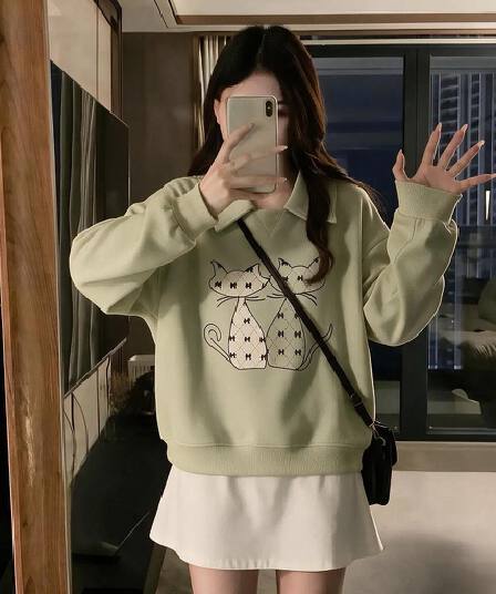 후아 면 야구 유니폼 2026 년 새로운 맨위 빅 사이즈 학원 스타일 레트로 루즈핏 후드티 여성