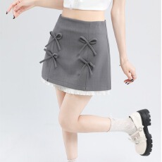 批发2026款蝴蝶结修饰高腰半身裙