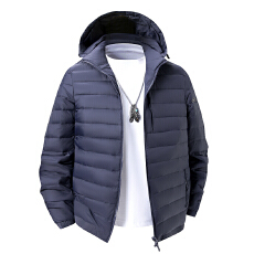 批发控价199 男女同款可卸连帽排骨<b class='q'>羽绒服</b>男90鸭绒线下品质