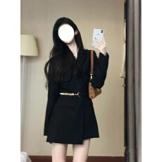 批发黑色西装外套女2025早秋装<b class='q'>新款</b>冷淡系高级感炸街气质女神范小西服