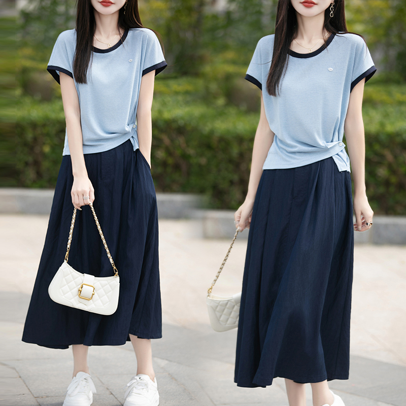 RY3008# 2026年新款套装女夏季气质高级感减龄时尚一整套修身显瘦连衣裙