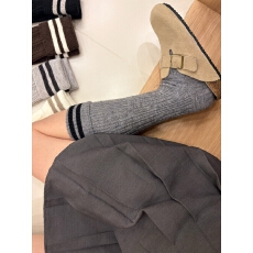 批发大码秋冬翻边小腿<b class='q'>袜</b>女羊毛针织日系JK显瘦减龄堆堆<b class='q'>袜</b>小腿<b class='q'>袜</b>学院风