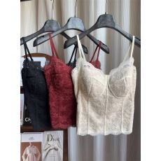 批发<b class='q'>大码</b>秋冬磨毛法式蕾丝纯欲吊带美背一体杯免穿<b class='q'>文胸</b>背心女修身显瘦