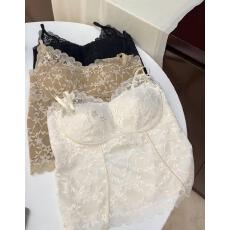 批发大码法式蕾丝美背吊带背心女内搭乳胶杯<b class='q'>内衣</b>女新款可外穿打底上衣