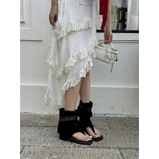 2026新款罗马凉靴包跟夹趾纯色凉靴