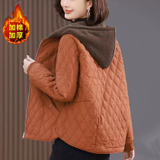 批发初冬夹棉<b class='q'>外套</b>女新款2025时尚短款中年<b class='q'>妈妈</b>秋冬小香风薄款夹克棉服