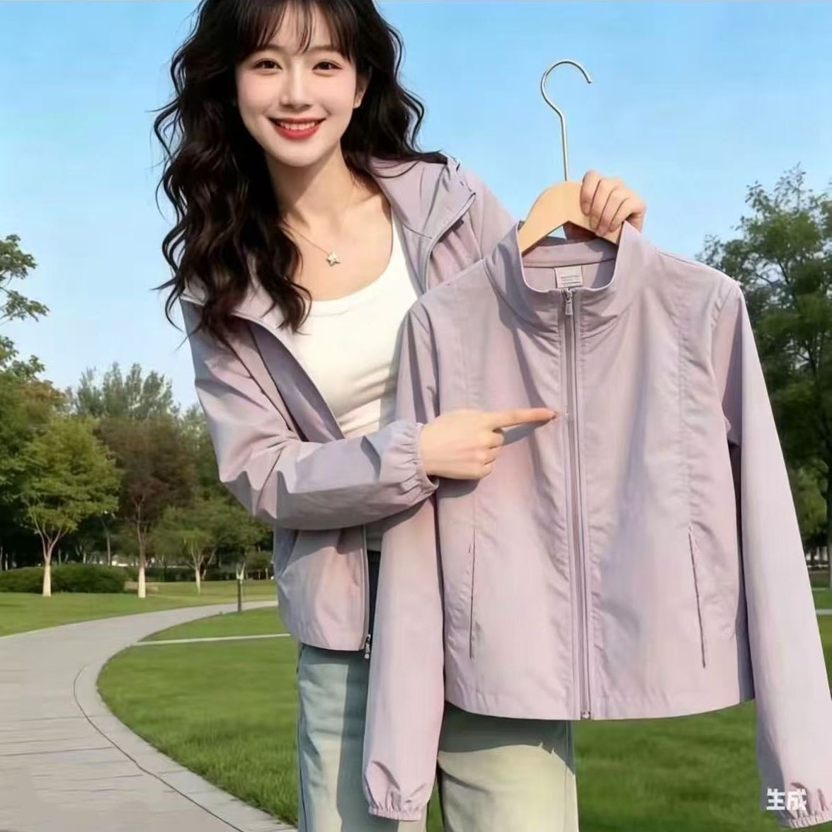 스탠드 칼라 자외선 차단 의류 여성 2026 새로운 얇고 가벼운 슬림해 보이는 통기성 루즈핏 카디건 코트 여름 캐주얼 국방 자외선