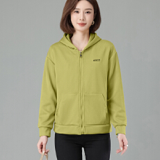 批发卫衣女2026年新款春秋开衫大码<b class='q'>外套女</b>妈妈40到50岁连帽长袖上衣女