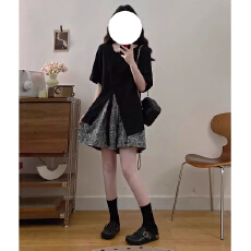 批发夏季搭配一整套大码胖mm不规则镂空上衣碎花短<b class='q'>裤</b>减龄巨好看套装女