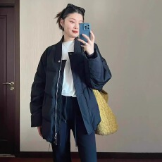 批发冬装搭配一整套<b class='q'>大码</b><b class='q'>胖</b><b class='q'>mm</b><b class='q'>棒球</b>棉服外套高级感气质减龄黑色套装裤女