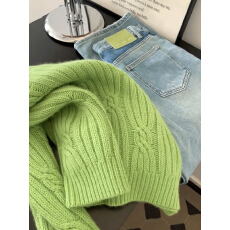 批发绿色麻花长袖针织衫女装秋冬季<b class='q'>大码</b><b class='q'>胖</b><b class='q'>mm</b><b class='q'>慵懒</b>软糯休闲套头毛衣上衣