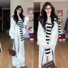 批发秋冬季穿搭一整套<b class='q'>大码</b><b class='q'>胖</b><b class='q'>mm</b><b class='q'>披肩</b>针织衫休闲裤韩系松弛感漂亮套装女