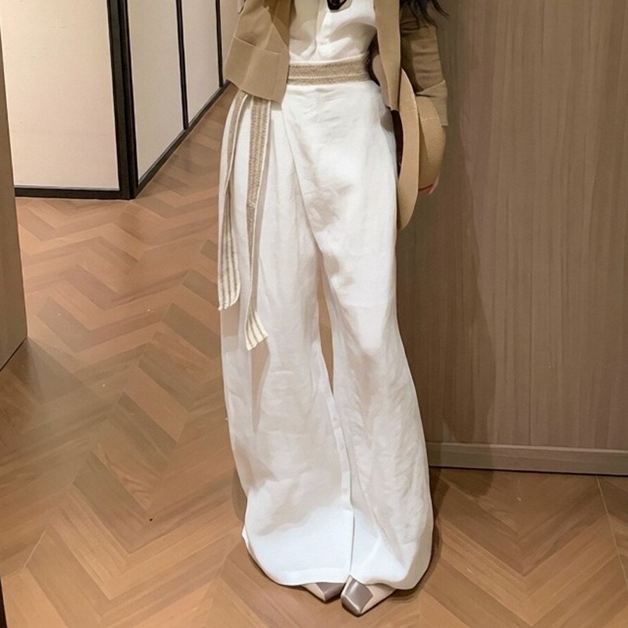 봄 코디 전체 집합 빅 사이즈 지방 mm 니트 오픈 가디건 셔츠 와이드 레그 팬츠 느슨함 센스 잘 생긴 세 조각 세트 여성