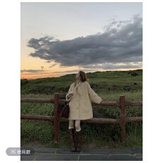 批发暖炉烤茶秋冬韩系<b class='q'>甜美</b>糕糕毛宽松HC毛呢外套254Y3725