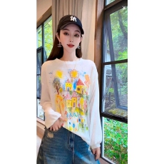 批发豆子优选-春夏新款手绘涂鸦薄款透气防晒罩衫T恤女 DZ880M67739  