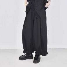 批发2025秋季新款<b class='q'>街头</b>风日系花苞裤女高腰宽松阔腿裤休闲灯笼裤子