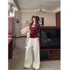 批发螺纹德绒#辣妹灰色磨毛长袖T恤女秋冬<b class='q'>镂空</b>设计修身内搭打底<b class='q'>衫</b>