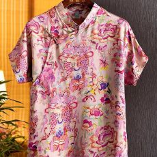 批发提花新中式<b class='q'>衬衫</b>短袖T恤女2026夏新款复古<b class='q'>印花</b>无袖上衣