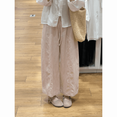 批发韩系简约风休闲女松紧腰<b class='q'>阔腿裤</b>