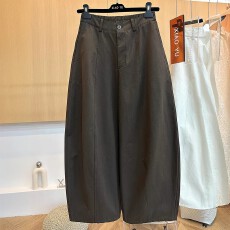 批发欧货松紧腰<b class='q'>休闲</b>裤女秋季新款显瘦梨形身材高腰宽松阔腿裤