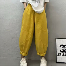 批发非实拍夏季新款彩色宽松牛仔裤<b class='q'>女</b>2026新款大码显瘦休闲百搭<b class='q'>哈伦裤</b>