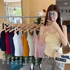 批发带胸垫 lulu同款ebb运动背心休闲百搭多色系多巴胺上衣美背