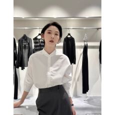 领口设计感通勤气质长袖衬衫2026早春小众简约百搭衬衣叠穿舒适女