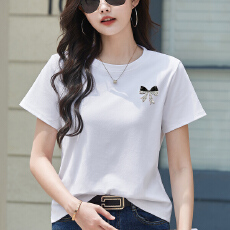批发短袖T恤女夏季大码显瘦宽松韩版<b class='q'>时尚</b><b class='q'>妈妈装</b>百搭半袖打底上衣女装